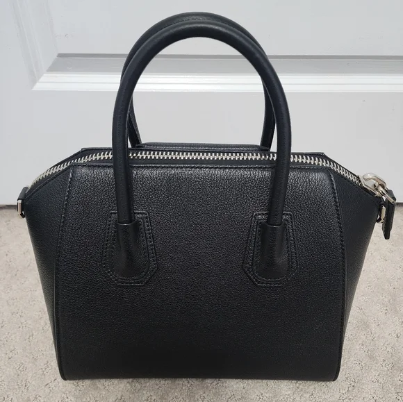 Givenchy Antigona Small Sugar Goatskin Black Satchel Bag - Picture 3 of 7